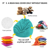 Lerinee Sofa Cover - Lazy BeanBag Sofas Cover Chairs without Filler Soft Removable Corduroy Lounger Seat Bean Bag Pouf Puff Couch Tatami Living Room