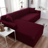 Lerinee Sofa Cover - Sofa Cover Solid Color Corner Sofa Covers for Living Room Elastic Spandex Couch Cover Stretch Slipcovers