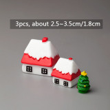 Miniature Christmas New Year Tree Santa Claus Snowmen Gift Box Terrarium Accessories Fairy Garden Figurines Dollhouse Decor
