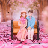 BAIUFOR Lovers Couple Miniature Mini Doll DIY Terrarium Figurines Fairy Garden Decor Valentine's Day Gift Home Accessories