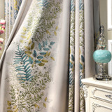 Euro Jacquard Half Blackout Curtains Living Room