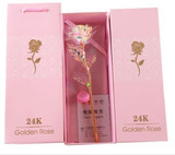 Valentine's Day Gift 24K Foil Gold Rose With Pink Packaging 50% off + Free Shipping