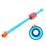 Worker Mod 50cm Blow Scar barrel Shooter Clip-on Holder Shooting by Mouth Funny Blaster Toy for Nerf Modify Toy