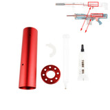 Worker Mod Short Darts Upgrade Kit Metal Red for Nerf LongShot CS-12 Modify Toy