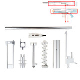 Worker Mod Short Darts Upgrade Kit Metal Silver for Nerf LongShot CS-12 Modify Toy