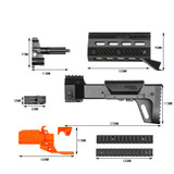 Worker Mod DIY Imitation AK-12 Kits No.153B-01 kits (AK Stock) 3D Printed for Nerf Stryfe Modify Toy