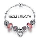 Women'a Friendship Bracelets Silver Color Heart Pendant