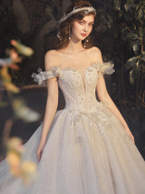 onlybridals Amazing white tulle lace long prom gown, formal dress