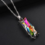 Rainbow Crystal Pendant Necklaces