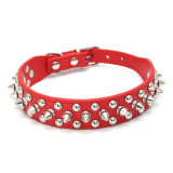 Leather Rivet Spiked Studded Pet Puppy Dog Collar Neck Strap