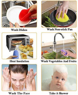5 Pcs Silicone Dish Washing Sponges