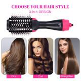 Blower Brush Hair Professional Hair Dryer Brush Salon Blow Dryer Hot Air Brush Hair Straightener Curler Comb One Step Hair Dryer