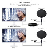 OUTDOOR HDTV TV ANTENNA MOTORIZED AMPLIFIED HIGH GAIN 60MILES