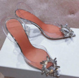 Pointed Toe Transparent Sandals