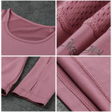 **TL  Women's Sports Wear For Fitness Women Jersey Seamless Long Sleeve Gym Woman Sport Shirt Yoga Top Female Workout Tops T-shirt