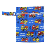 Travel PUL Wet Bags Baby Waterproof Cloth Diaper Bag Single Zipper Print Reusable Baby Nappy Wet Dry Bags Wetbags 25x20cm