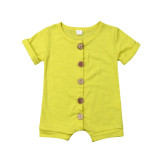 Toddler Newborn Baby Clothes Boys Girls Solid Romper  Jumpsuit Outfit