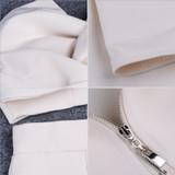 Women Elegant Strapless Cropped Tops & Split Skirt 2 Two Pieces Set  Dress