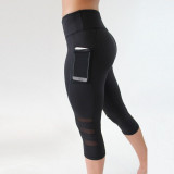 Women Calf-length High Waist Fitness Gym Yoga Legging Pants