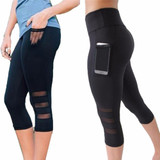 Women Calf-length High Waist Fitness Gym Yoga Legging Pants