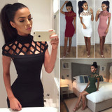 Women New Sexy Bandage Bodycon Sleeveless Evening Party Short Mini Dress