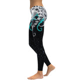 Women Galaxy Space Fitness Digital Print Octopus Slim Workout Plus Size Leggings