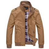 Men's  Casual Coats Solid Color Sportswear Stand Collar Slim Jackets