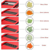 Vegetable Slicer Grater Mandoline skin peeler
 scissors
 many
purpose Carrot Onion Fruit Tools Kitchen add-ons