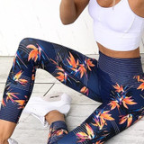 High-rise Yoga Pants  workout Leggings Stripe Printing rubber Gym tight-fitting High-rise Yoga Pants  workout Leggings Stripe Printing rubber Gym tight-fitting