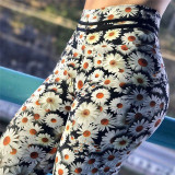 Gauze Pattern design Sporting  Jogging flexible Slender Leggings