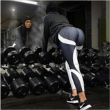 Gauze Pattern design Sporting  Jogging flexible Slender Leggings