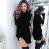 Women Winter  Knitted Turtleneck Long Sleeve Slim Loose Sweaters Pullovers Plus Size Streetwear Dress Women Winter  Knitted Turtleneck Long Sleeve Slim Loose Sweaters Pullovers Plus Size Streetwear Dress