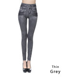 Women Denim Jeans Leggings Real Pocket Casual Pencil Pants leggings