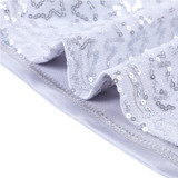 Women Elegant Sequins Silver Sleeveless Bandage Halter Paillettes Evening Mermaid Maxi long Party Dress