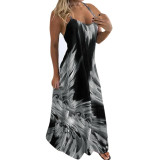 Summer Fall Boho Floral Women Elegant Plus Size Maxi Dress