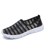 STQ  Women Shoes Women Breathable Mesh Sneakers Shoes Ballet Flats Ladies Slip On Flats Loafers Shoes Plus Size E39