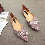 Women Fashion Flats  Pointed toe Casual Slip-on Shoes Elegant Footwear