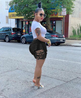 Mid Waist Destroyed Women Short Jeans Sexy Ripped Denim Shorts New Casual  Denim