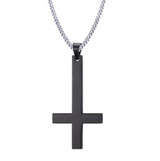 Vnox Men St Peter's Inverted Cross Pendant Necklace