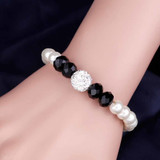 Simulated Pearl Jewelry Sets Party Pearl Earrings Necklace Bracelet Set Woman Earings Fashion Jewelry African Beads Jewelry Sets