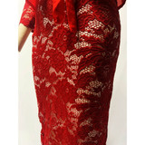 New Women's Elegant Sexy V-neck Patchwork Lace Long Party Casual Plus Size Slim Office Pencil Dresses