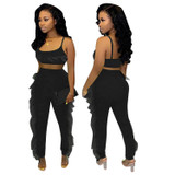 New suspender tassel suit spot cross-border an and American explosions casual suit