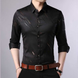 ZLITTLELAZY Casual Slim Fit Long Sleeve Shirt