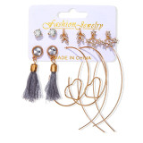 Set Of Tassel Pearl Women's Earrings