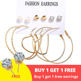 Set Acrylic Earrings For Women Bohemian Earrings Big Dangle Drop Earring