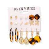 Set Acrylic Earrings For Women Bohemian Earrings Big Dangle Drop Earring