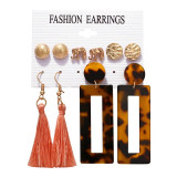 Set Acrylic Earrings For Women Bohemian Earrings Big Dangle Drop Earring