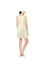 Robe patineuse sans manches crème Thea (Modèle D19)