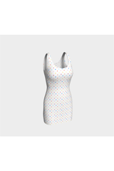 Robe moulante à pois colorés