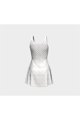 Robe évasée à pois colorés